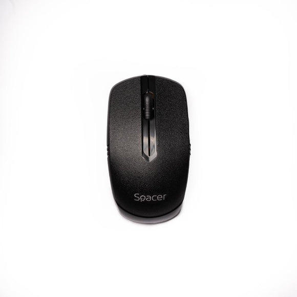 SOURIS Spacer, PC ou NB, sans fil, 2,4 GHz, optique, 1 000 ppp, boutons/défilement 3/1, noir, « SPMO-161 » (timbre vert 0,18 lei)