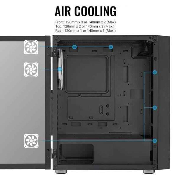 Boîtier Aerocool PGS Graphite-G-BK-v2 FRGB