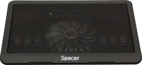 Support pour ordinateur portable 156" grille métallique ventilateur 14 cm avec led bleue noir "sp-nc19"/45504838 timbre vert 08 lei