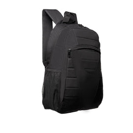 SAC À DOS SPACER, pour ordinateur portable de max. 15,6", 1 compartiment, poche avant, 2 poches latérales, imperméable, nylon, noir, « Buddy », « SPB18906 » (EAN : 5949046601084 ; « ACC-SPC0205001 » - 623019)
