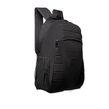 SAC À DOS SPACER, pour ordinateur portable de max. 15,6", 1 compartiment, poche avant, 2 poches latérales, imperméable, nylon, noir, « Buddy », « SPB18906 » (EAN : 5949046601084 ; « ACC-SPC0205001 » - 623019)