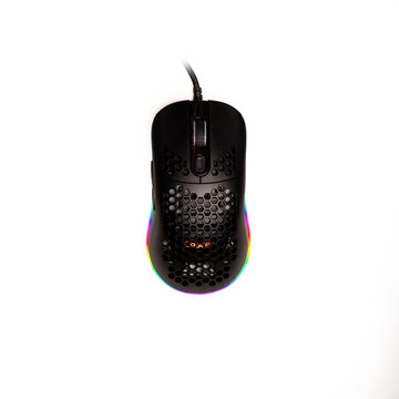 Souris spacer - gaming gaming filaire usb optique 6 400 ppp 7/1 boutons/défilement éclairage rvb noir  spgm-alien-light  tampon vert 018 lei