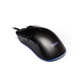 MOUSE Spacer - gaming, gaming, cu fir, USB, optic, rezolutie selectabila max. 8.000 dpi, butoane/scroll 7/1, iluminare RGB, negru, "SPGM-PULSAR-PRO" (timbru verde 0.18 lei) - 0