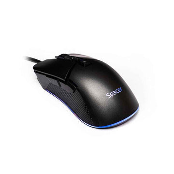 MOUSE Spacer - gaming, gaming, cu fir, USB, optic, rezolutie selectabila max. 8.000 dpi, butoane/scroll 7/1, iluminare RGB, negru, "SPGM-PULSAR-PRO" (timbru verde 0.18 lei)