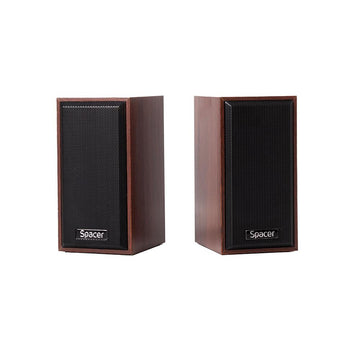 BOXE SPACER 2.0, RMS : 6 W (2 x 3 W), contrôle du volume, alimentation USB, bois, « SPSK-201-WD » (timbre vert 0,8 lei)