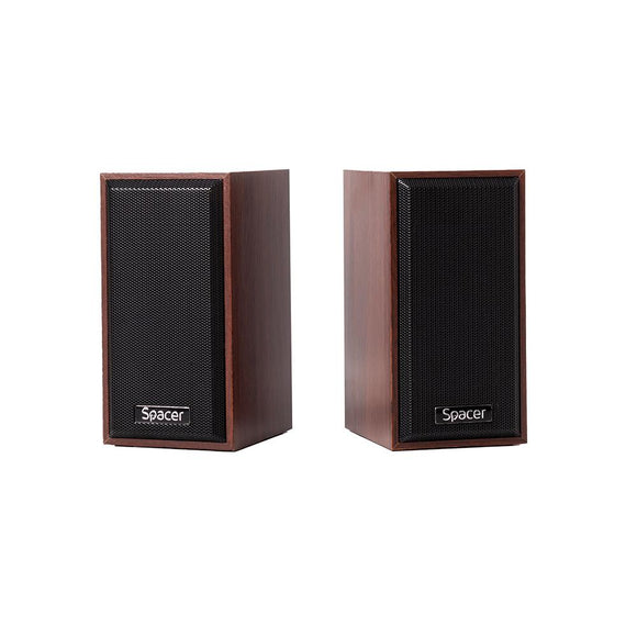 BOXE SPACER 2.0, RMS : 6 W (2 x 3 W), contrôle du volume, alimentation USB, bois, « SPSK-201-WD » (timbre vert 0,8 lei)