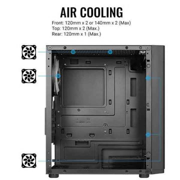 Aerocool HEXFORMBKV2 Micro ATX PC Case 3 Fans FRGB Black