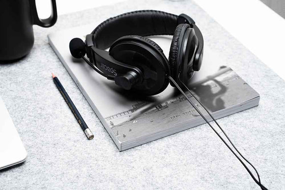 CASTI Spacer, cu fir, standard, utilizare multimedia, microfon pe brat, conectare prin Jack 3.5 mm x 2, negru, "SPK-222", (timbru verde 0.8 lei)