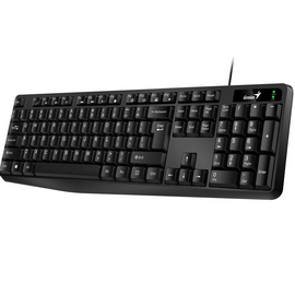 Clavier usb genius 104 touches noir  kb-117   31310016400  timbre vert 08 lei