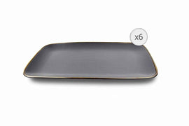 SET 6 PLATOURI CERAMICA 32x20 CM,CALYPSO