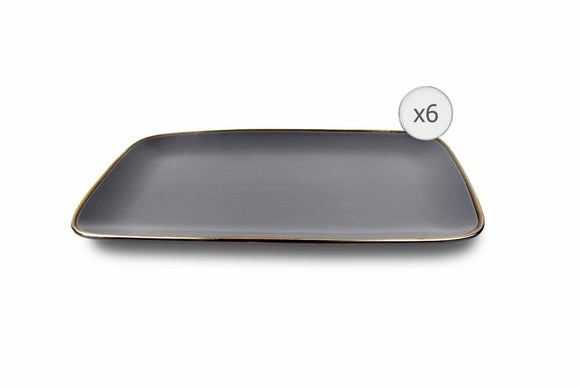 SET 6 PLATOURI CERAMICA 32x20 CM,CALYPSO