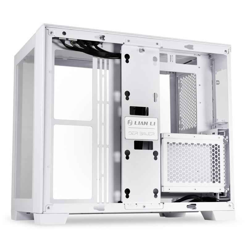 Lian Li O11 Dynamic Mini Snow Edition, mi-tour, verre trempé - Blanc