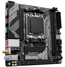 Gigabyte | A620I AX 1.0 | Processor family AMD | Processor socket AM5 | DDR5 DIMM | Supported hard disk drive interfaces SATA, M.2 | Number of SATA connectors 2