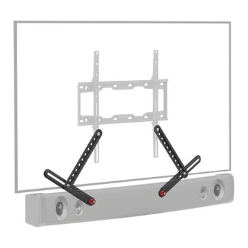 Support de fixation pour barre de son sous tv moniteur barkan pour 1 tv/moniteur plat incurvé diag. max 80 pouces fixe max 65 kg  e820.b