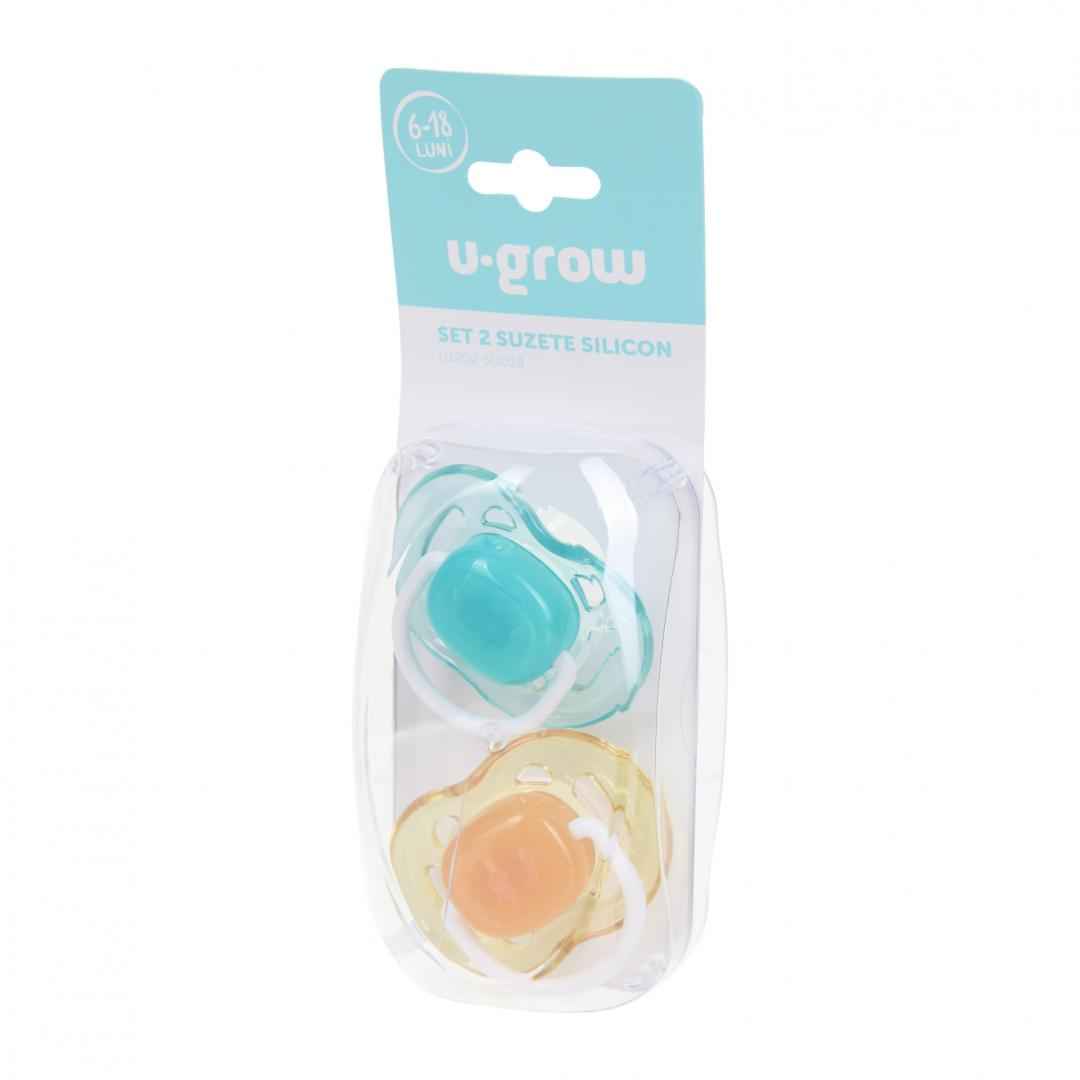 Set 2 Suzete Silicon 6-18 Luni, U-Grow