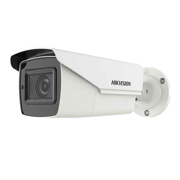 CAMERA supraveghere HIKVISION bullet, pt. exterior, dist. IR 80 m, lentila varifocala 2.7 - 13.5MM, 5 Mpx, cu fir, carcasa metal, "DS-2CE19H8T-AIT3ZF" (timbru verde 0.8 lei)