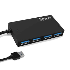 SPACER HUB externe, ports USB : USB 3.0 x 4, connexion via USB 3.0, câble 1 m de long, noir, "SPH-332" 45504832 (tampon vert 0,8 lei)
