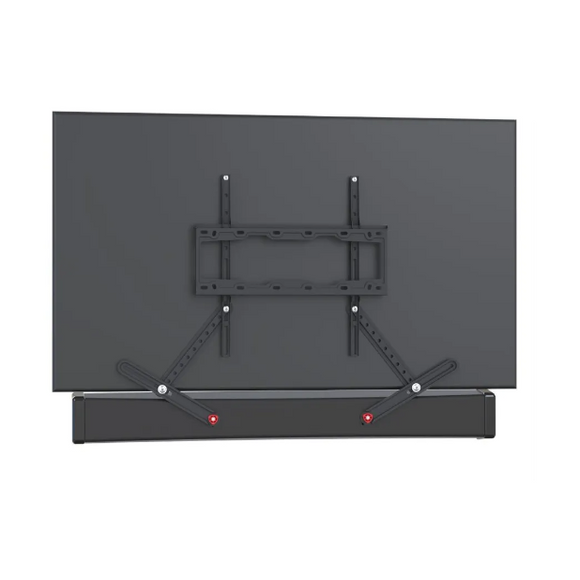 Support de fixation pour barre de son sous tv moniteur barkan pour 1 tv/moniteur plat incurvé diag. max 80 pouces fixe max 65 kg  e820.b