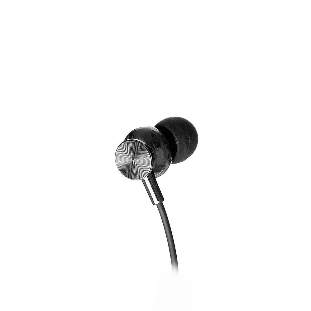 Casque audio sans fil intra-auriculaire avec câble de connexion et clip magnétique pour smartphone microphone sur le câble connexion via bluetooth 5.0 noir "spbh-sporty" timbre vert 018 lei