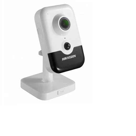 CAMERA IP Hikvision, cube pt. interior, dist. IR 10 m, tip lentila fixa 2 mm, 4 Mpx, nu,carcasa plastic, slot SD card, "DS-2CD2443G2-I20" (timbru verde 0.8 lei)