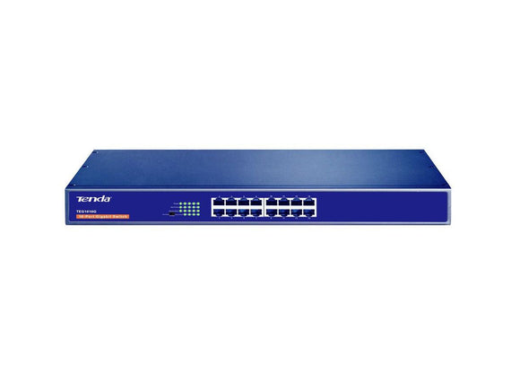 Tenda TEG1016G network switch Unmanaged Gigabit Ethernet (10/100/1000) 1U Blue