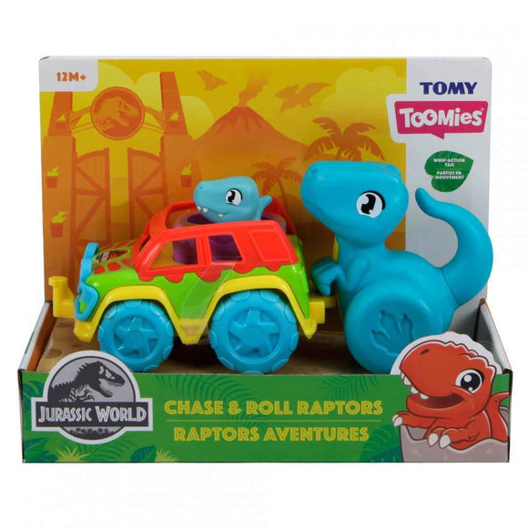 Coffret de voitures TOMY avec dinosaures Chase & Roll Raptors, E73251