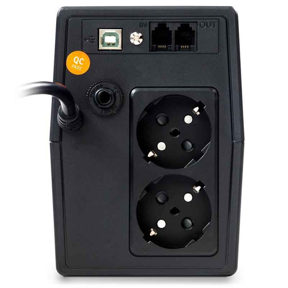 UPS Njoy "HORUS", Line int., mini Tower, AVR, Schuko x 2, display LCD, back-up 1 - 10 min. "PWUP-LI080H1-AZ01B" (timbru verde 11 lei)