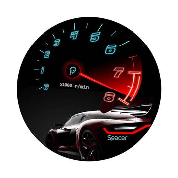 Covor pentru scaun gaming SPACER, protectie parchet, cauciuc si material textil, 1200 x 3mm, rotund, SPEED 46501475 "SPFP-SPEED-120"