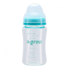 Biberon de sticla180 ml+2 tetine, U-Grow