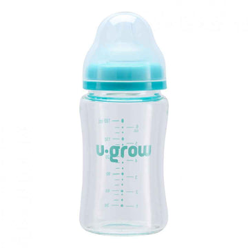 Biberon de sticla180 ml+2 tetine, U-Grow
