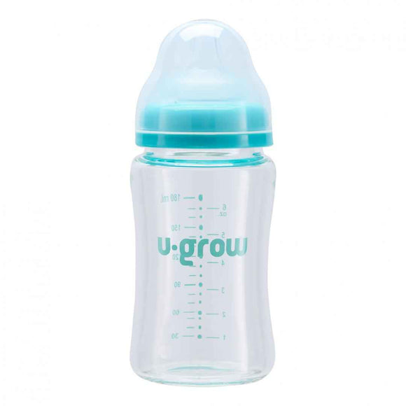 Biberon de sticla180 ml+2 tetine, U-Grow