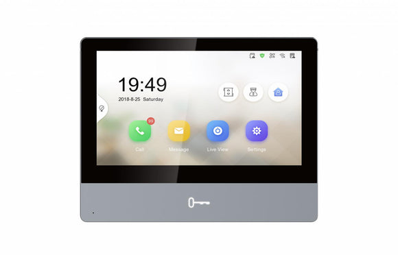 Hikvision DS-KH8350-WTE1 video intercom system 17.8 cm (7") Black