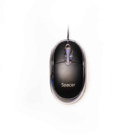 MOUSE Spacer, PC sau NB, cu fir, USB, optic, 800 dpi, butoane/scroll 3/1, , negru, "SPMO-080" 45503289 (timbru verde 0.18 lei)