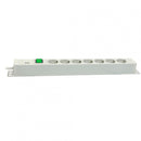 Pdu bachmann 15u pour rack 19 pouces 7 prises schuko entrée schuko max 10 a câble 2 m gris  333.600  tampon vert 2 lei