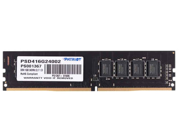 Mémoire Patriot DDR4 16 Go, fréquence 2400 MHz, 1 module, « PSD416G24002 »