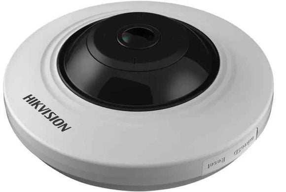 CAMERA IP Hikvision, fisheye pt. interior | exterior, dist. IR 8 m, tip lentila 1.16 mm, 3 Mpx, PoE, slot SD card, "DS-2CD2935FWD-I" (timbru verde 0.8 lei)