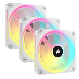CORSAIR QX RGB Series, iCUE LINK QX120 RGB WHITE, 120mm Magnetic Dome RGB Fan, Starter Kit