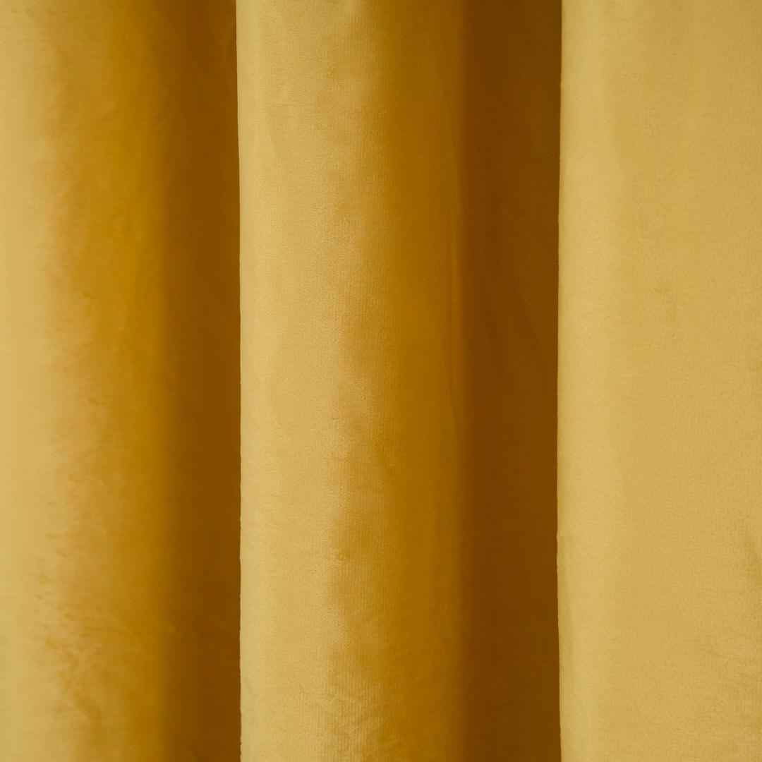 Set 2 draperii catifea 140x270 cm - Galb