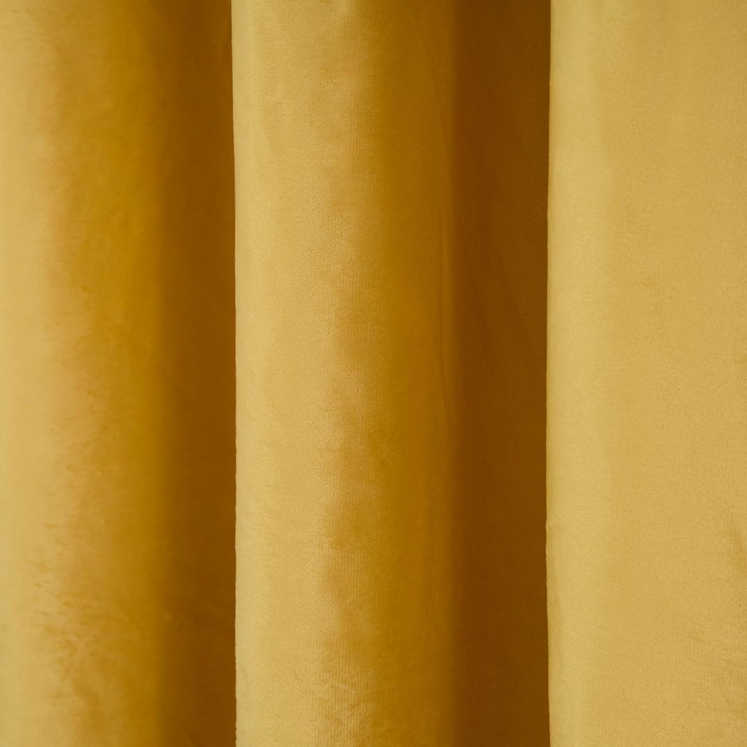 Set 2 draperii catifea 140x270 cm - Galb