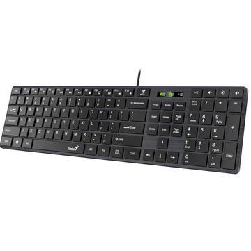 TASTATURA GENIUS USB, 104 taste (chocolate style), black, "SlimStar 126" "31310017400" (timbru verde 0.8 lei)