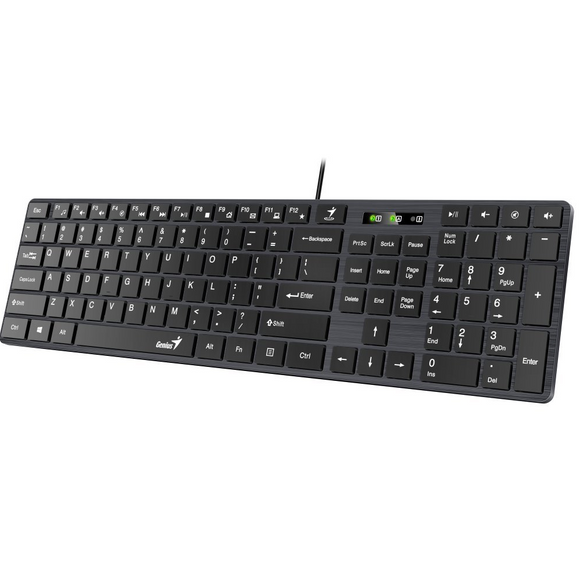 TASTATURA GENIUS USB, 104 taste (chocolate style), black, "SlimStar 126" "31310017400" (timbru verde 0.8 lei)