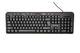 TASTATURA SPACER USB, multimedia, 104 taste + 11 taste multimedia, anti-spill, black, "SPKB-169" 45504123 (timbru verde 0.8 lei)