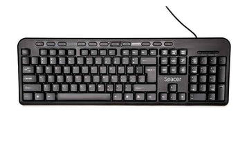 TASTATURA SPACER USB, multimedia, 104 taste + 11 taste multimedia, anti-spill, black, "SPKB-169" 45504123 (timbru verde 0.8 lei)