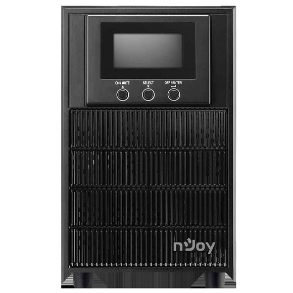 UPS NJOY, "ATEN PRO 2000", Online cu sinusoida pura, tower, 2000VA/1800W, AVR, Schuko x 3, 4 x baterie 12V/9Ah, display LCD, back-up 1 - 10 min., "PWUP-OL200AP-AZ01B" (timbru verde 11 lei)