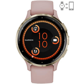 Garmin Venu 3S 3.05 cm (1.2") AMOLED 41 mm Digital 390 x 390 pixels Touchscreen Gold, Rose Wi-Fi GPS (satellite)