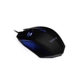 MOUSE Spacer, PC sau NB, cu fir, USB, optic, 1000 dpi, butoane/scroll 3/1, iluminare, negru, "SPMO-M20" (timbru verde 0.18 lei)
