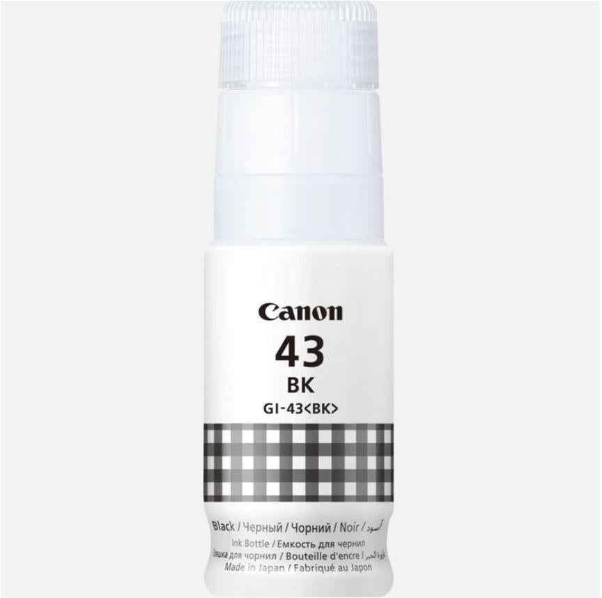 Cartouche d'encre noire d'origine Canon, GI-43BK, pour Pixma G540|G640, 3,7 K, (tampon vert 0,15 LEI), « 4698C001AA »