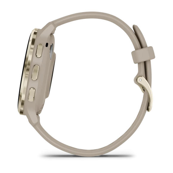 Garmin Venu 3S 3.05 cm (1.2") AMOLED 41 mm Digital 390 x 390 pixels Touchscreen Gold, Grey Wi-Fi GPS (satellite)