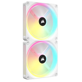 CORSAIR QX RGB Series, iCUE LINK QX140 RGB WHITE, 140mm Magnetic Dome RGB Fan, Starter Kit