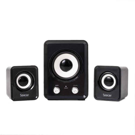 BOXE SPACER 2.1, RMS: 11W (2 x 3W + 5W), control volum, USB power, black, "SPB-807-BK" (timbru verde 2.00 lei)